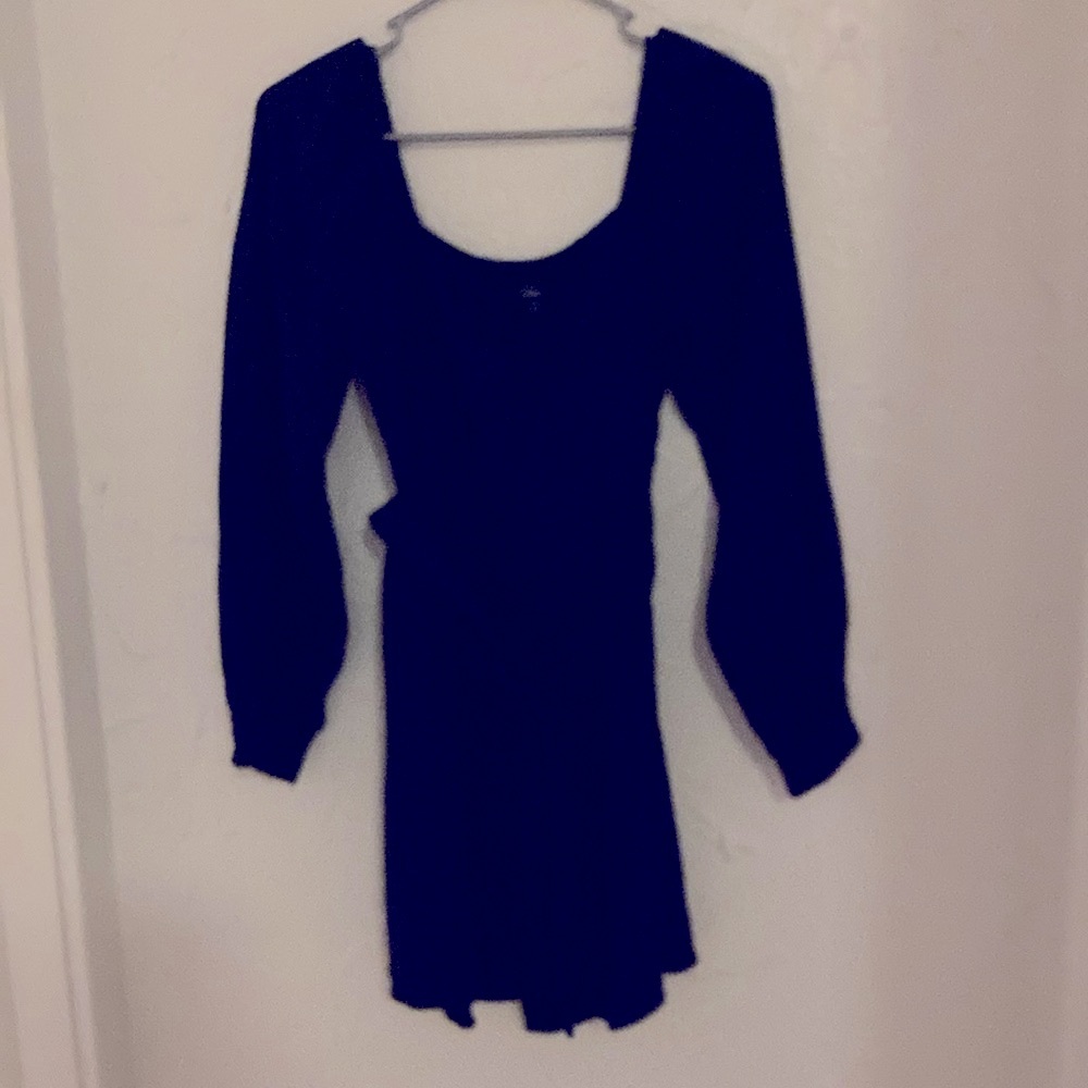 Lulus Navy linen dress XS
